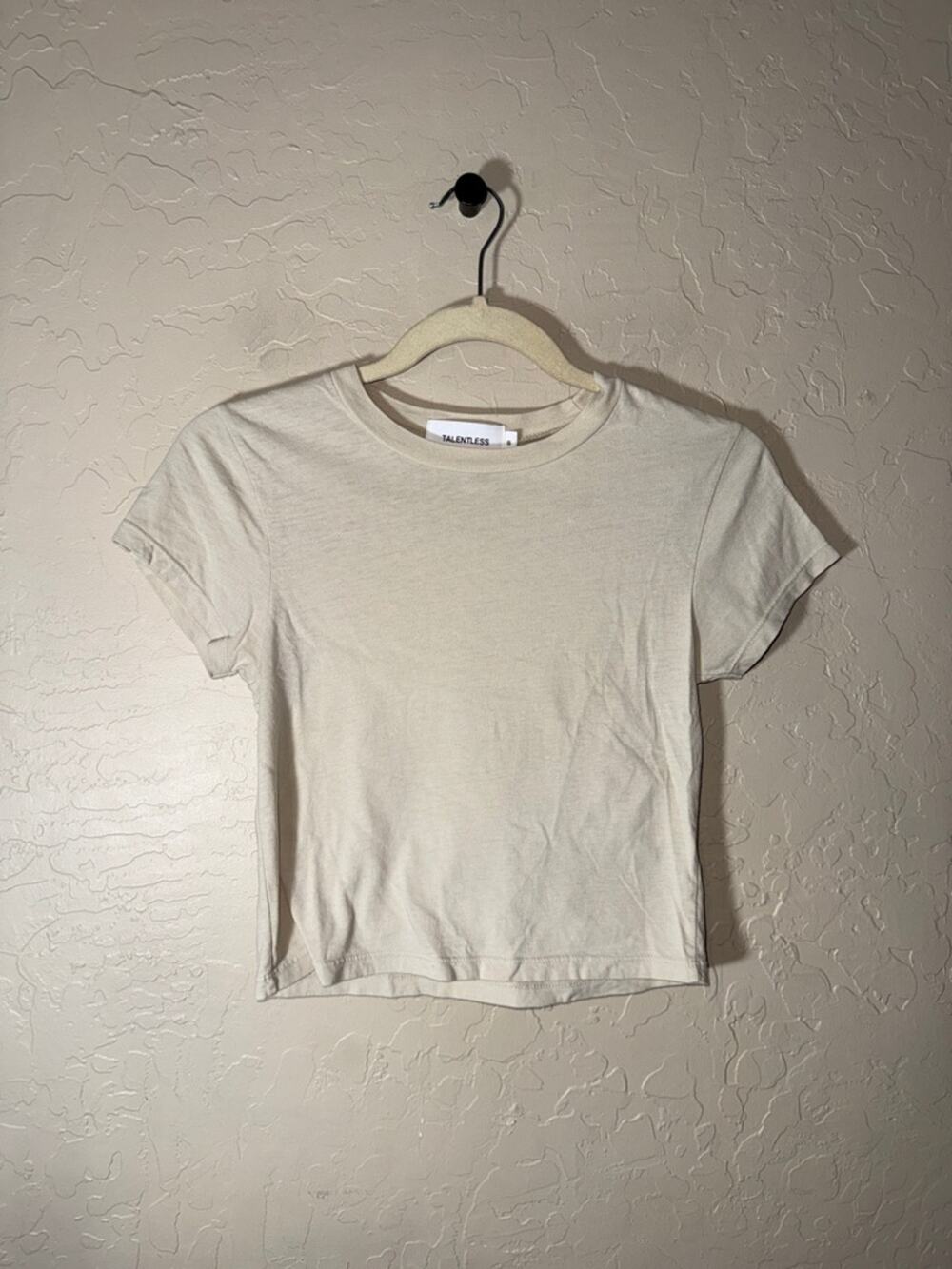 Talentless cropped cotton baby tee cream size small